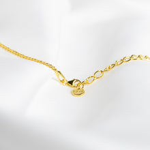 Load image into Gallery viewer, Peacock Blue Gem Drop Necklace, Two-Tone