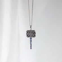 Load image into Gallery viewer, Blue Stone Chabi Key Pendant, Silver