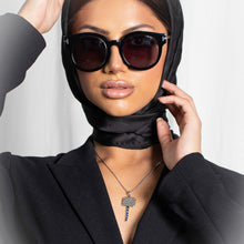 Load image into Gallery viewer, Blue Stone Chabi Key Pendant, Silver