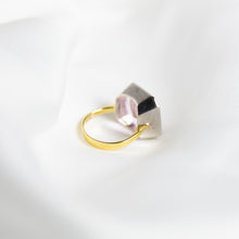 Load image into Gallery viewer, Candyfloss Pink Gem Drop Ring, Two-Tone