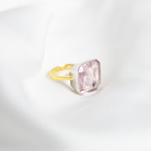 Load image into Gallery viewer, Candyfloss Pink Gem Drop Ring, Two-Tone