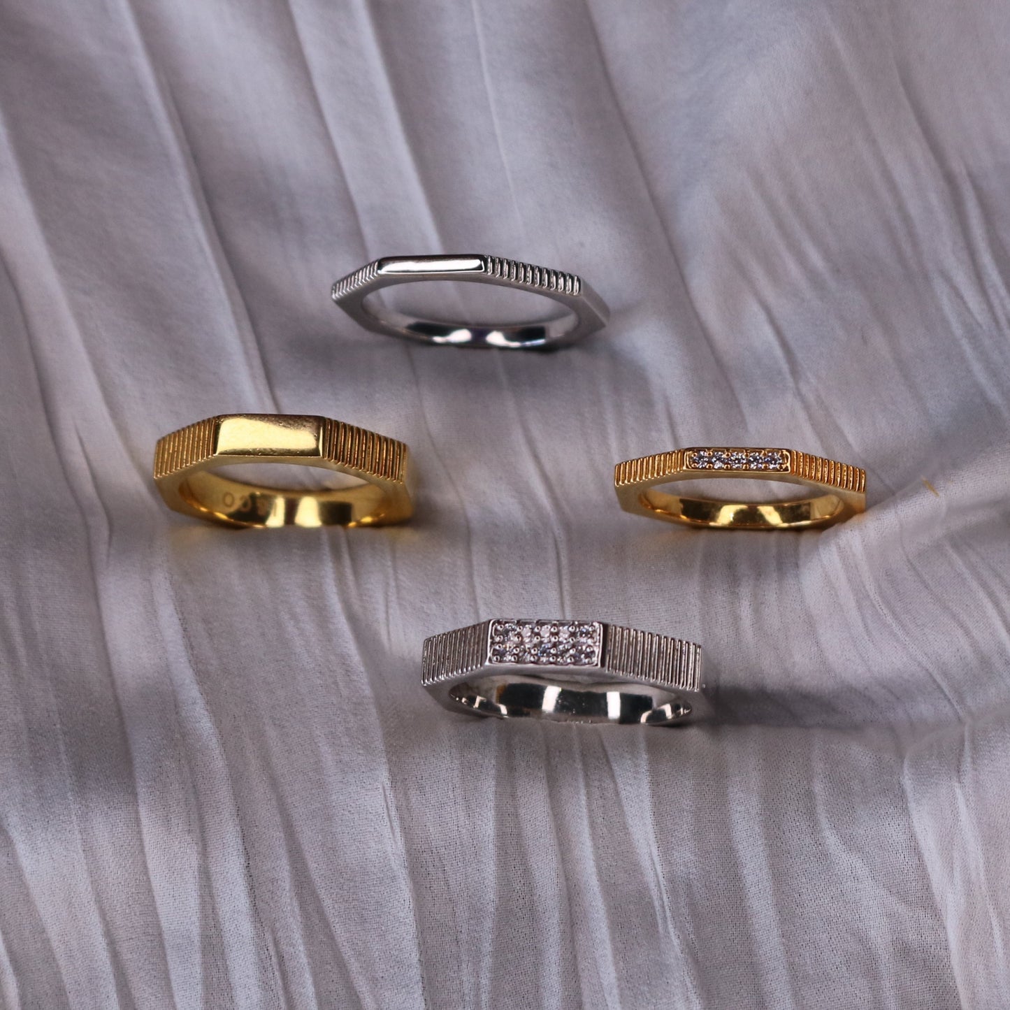 Slim Octo Pavé Ring