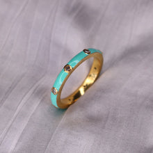 Load image into Gallery viewer, Enamel x Clear Zircon Ring