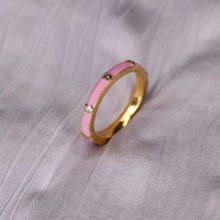 Load image into Gallery viewer, Enamel x Clear Zircon Ring