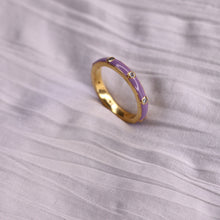 Load image into Gallery viewer, Enamel x Clear Zircon Ring