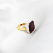 Load image into Gallery viewer, Pomegranate Red Gem Drop Ring, Two-Tone
