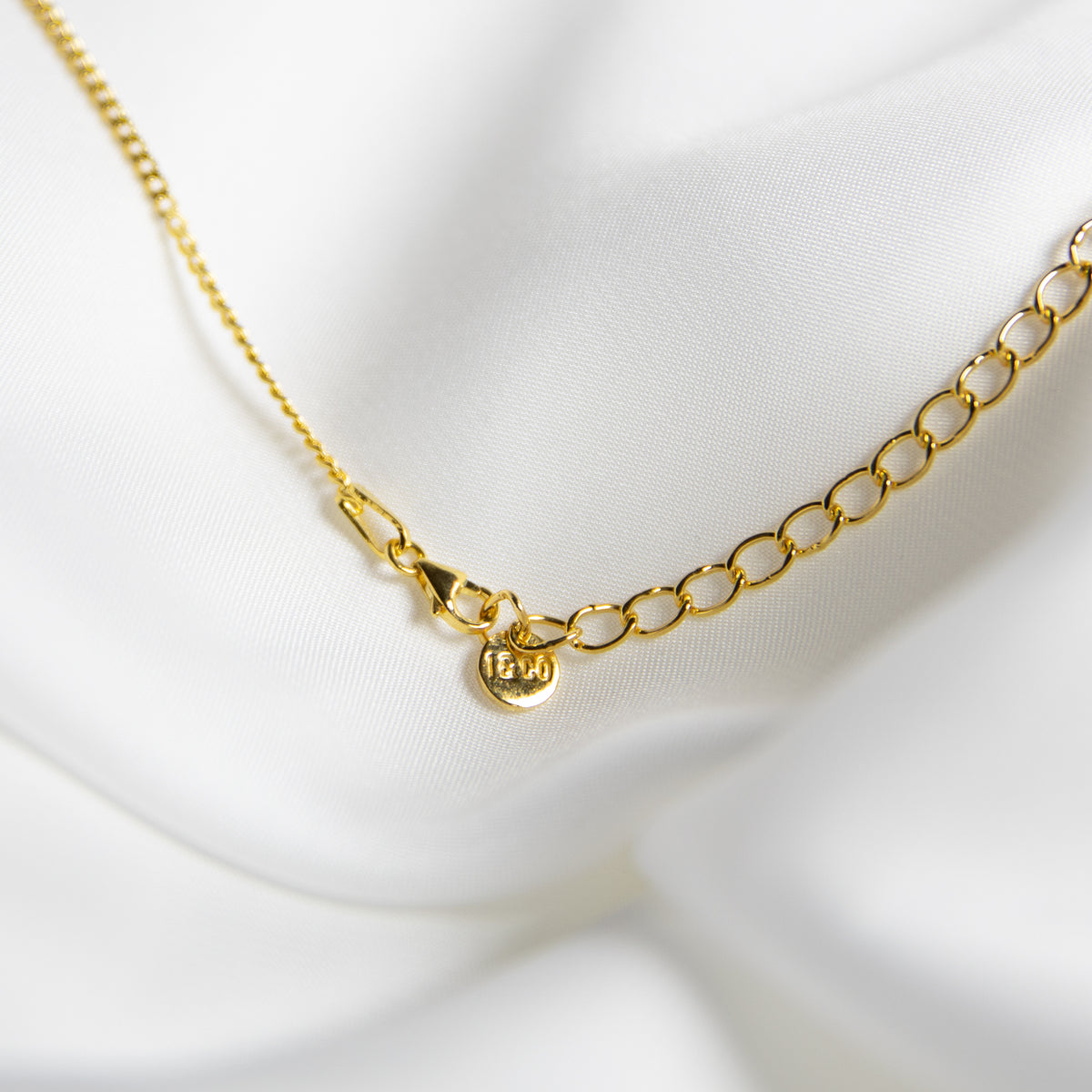 Clear Stone Chabi Key Pendant, Gold