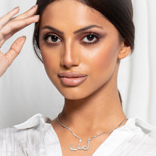 Load image into Gallery viewer, Arabic Script Hope- Amal Necklace, Silver
