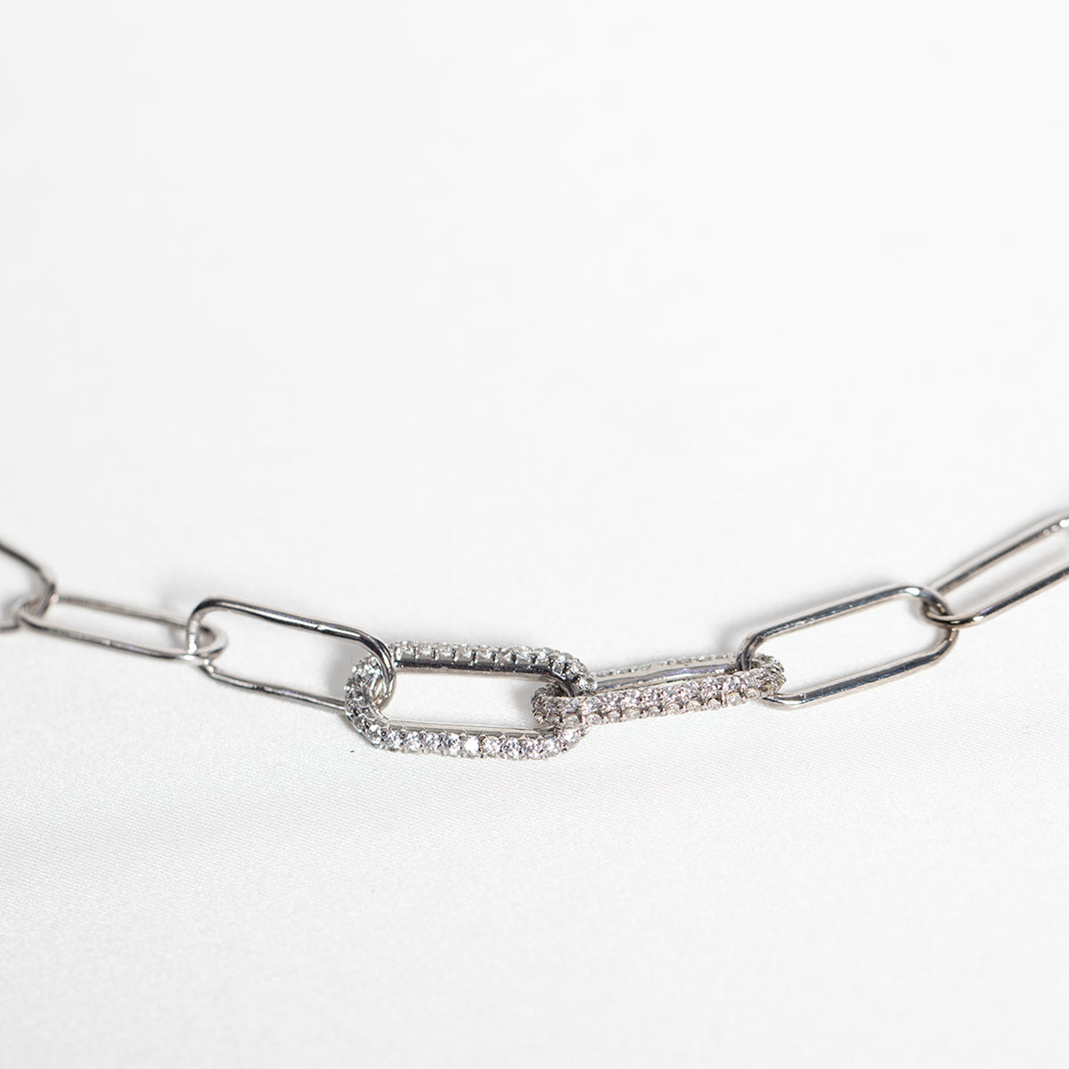 Link Me Necklace, Silver
