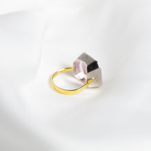 Load image into Gallery viewer, Candyfloss Pink Gem Drop Ring, Two-Tone
