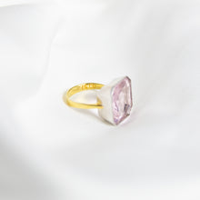 Load image into Gallery viewer, Candyfloss Pink Gem Drop Ring, Two-Tone
