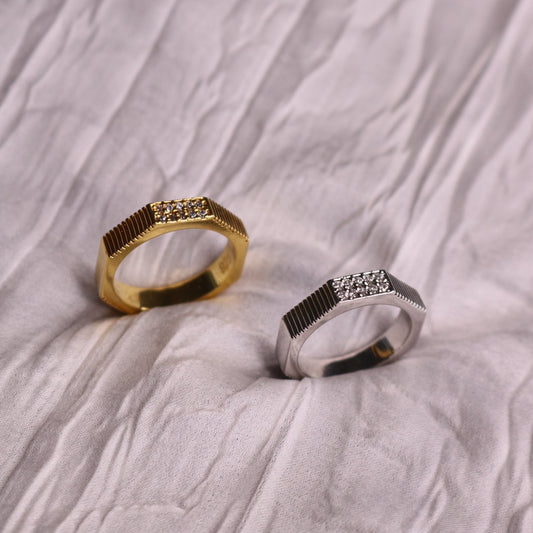Wide Octo Pavé Ring