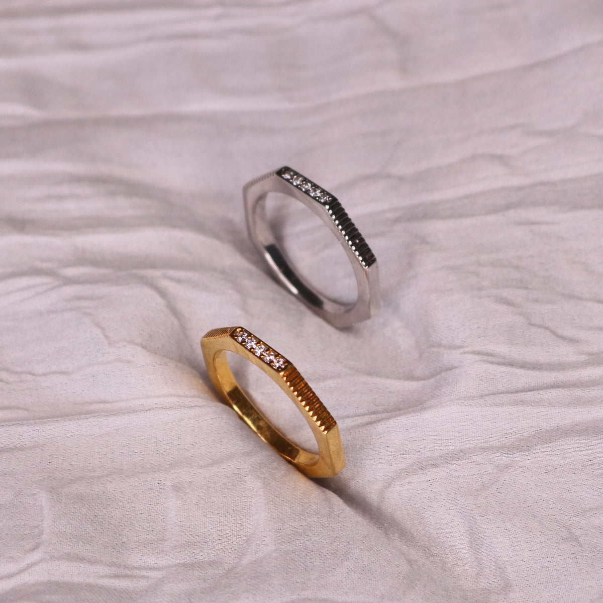 Slim Octo Pavé Ring