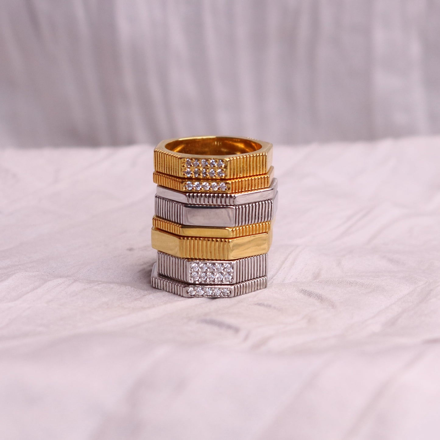 Slim Octo Pavé Ring
