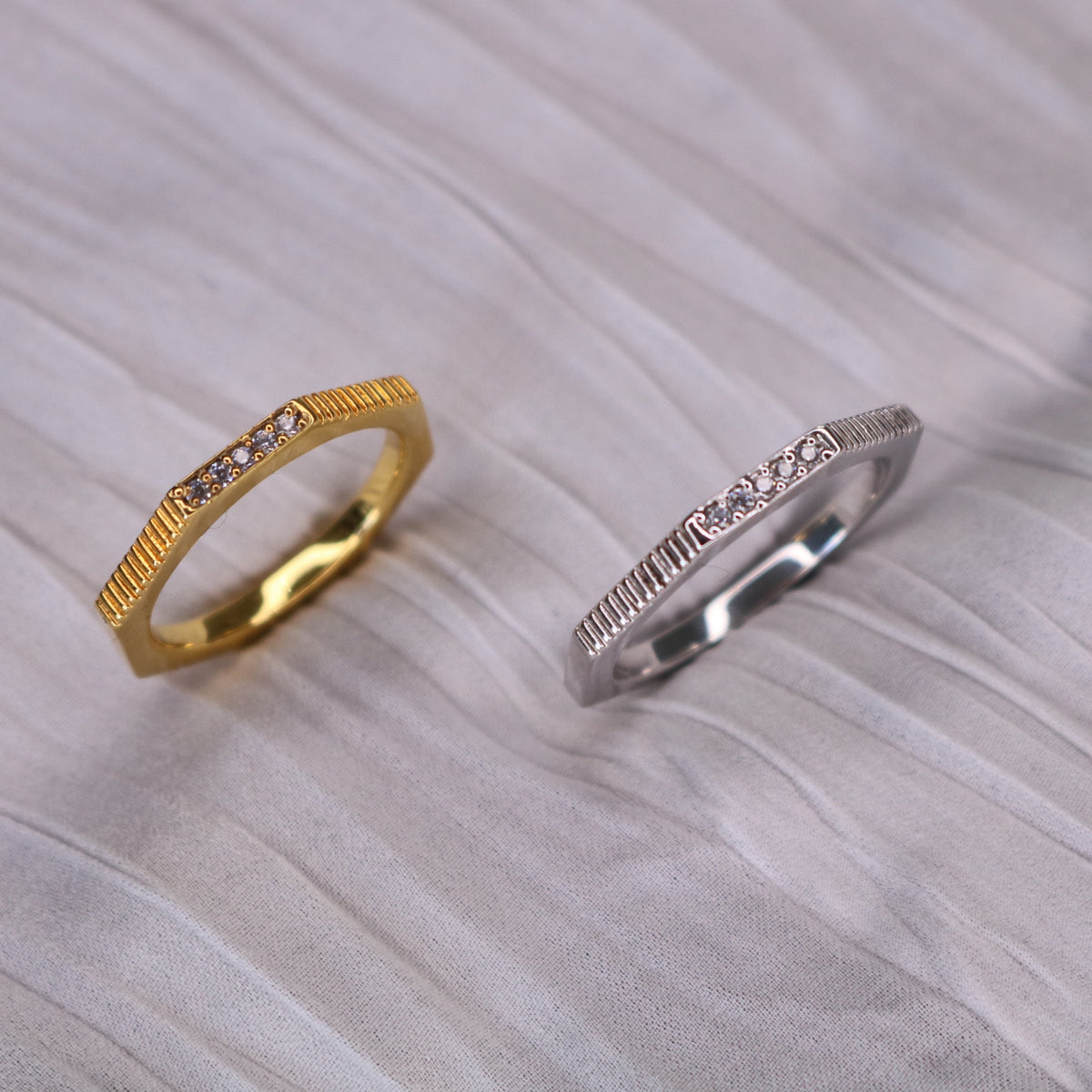Slim Octo Pavé Ring