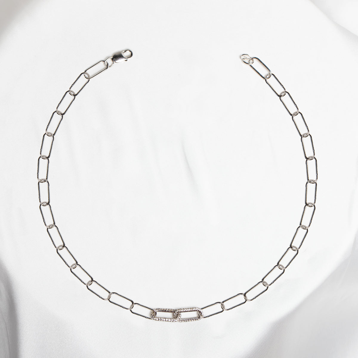 Link Me Necklace, Silver